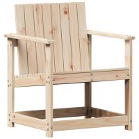 vidaXL Silla de jardín madera maciza de pino 62x56x77 cm Pino natural, Pino blanco, Douglas natural Conjunto Terraza Muebles Jardín Exterior Juego de Muebles de jardín Mueble Jardín Exterior Muebles de Salon Exterior - details 1
