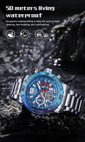 Reloj De Pulsera De Lujo Para Hombre LIGE Diseño De Acero Inoxidable Gran Reloj De Cuarzo Resistente Al Agua Con Calendario Automático Y Manecillas Luminosas - details 7