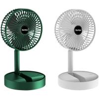 Ventilador plegable telescopico, mini ventilador de mesa recargable y flexible con 3 niveles de viento, 5W - details 0