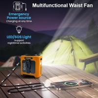 Abanico Portátil De 10000mAh Con Luz LED Y Batería De Almacenamiento Fuerte Para Deportes Cocinar Y Trabajar Al Aire Libre - details 5