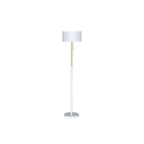 CRISTAL RECORD - Lámpara de Pie Estilo Nórdico Blanca - 150 Cm de Altura - 1