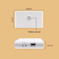 Luz Nocturna con detector de Movimiento, Luz Nocturna LED recargable, Luz de 3 Modos, Luz de Gabinete 3000K (Paquete DE2) - details 3