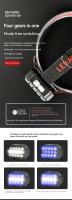 Linterna Frontal LED De Alta Potencia 10*UV +5*P40 Para Camping Pesca Caza De Escorpiones Doble Uso Con Batería De Litio Impermeable - details 3