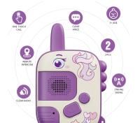 Walkie-talkie para niños, buscapersonas de transmisión inalámbrica de larga distancia, juguete de dibujos animados para conversación al aire libre con cordón - details 2
