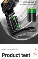 ANENG TH103 Lanzador De Luz Infrarroja Y Láser Para Medición De Temperatura -20°C~380℃ Sensor De Temperatura No Contacto Herramienta De Medidor De Temperatura - details 6