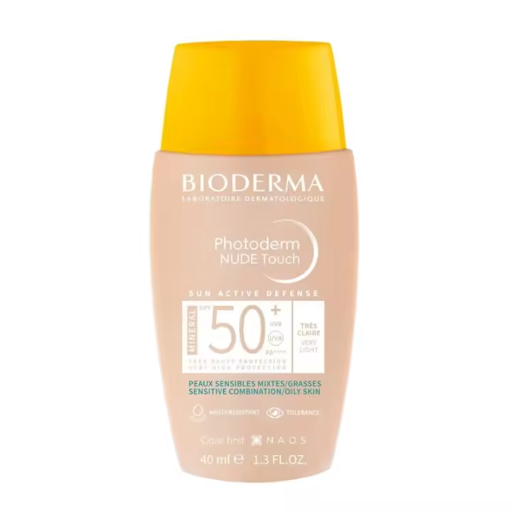 BIODERMA PHOTODERM Nude Touch SPF 50+ Color Muy Claro 40ml ✅ Entrega 24/72h - 1