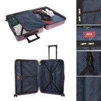 Juego de 2 Maletas Moradas Colección Oxford Jaslen: Mediana + Cabina en ABS-RPET texturizado antirayaduras - 4 Ruedas Dobles Giratorias 360º - Candado TSA - 2 Años de GARANTÍA - details 2