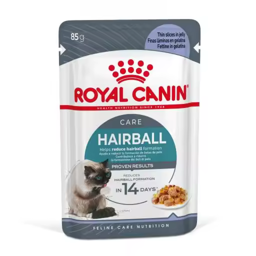 Royal Canin Feline HairBall Care - Pack 12x85gr- Comida húmeda para gatos con problemas de bolas de pelo - 1