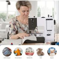 Mini máquina de coser, fácil de transportar, versátil, con 38 patrones de puntadas, adecuada para coser ropa, cortinas, almohadas y muñecas, para satisfacer sus diversas necesidades diarias de costura - details 4