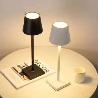 Lámpara De Mesa LED Nórdica Recargable Toque Dimmable Para Decoración De Habitación Comedor Café Estilo Moderno Con Luz De Lectura Y Ambiente - details 0