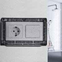 Caja De Salpicadura Prueba De Agua PS Nueva Con Adhesivo Auto-adhesivo Cubierta Impermeable Para Salidas Doble Posición Caso De Salida Para Baño - details 5