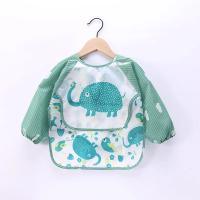 Bib De Bebé Impermeable Con Pico Para Niños Y Niñas Edad 1-3 Años Traje De Baño De Arte Con Bolsillo De Manga Larga Para Comer Y Ensechar - details 8