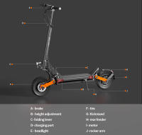 JOYOR S10-S-Z Electric Scooter 60V 18Ah Battery, Dual 1000W Motor 65km/h Max Speed 70-85km Range Black - details 8