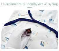 Envoltura De Bebé Muslin Insular Con Gorro Conjunto De Ropa De Cuna Para Recién Nacidos Saco De Dormir Envolvente Unisex - details 5