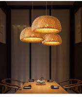 Lámpara Colgante De Bambú Pendentivo Luz De Techo Rattan Wicker Tejido a Mano Enredado Para Hogar Comedor Estilo Sudeste Asiático - details 2
