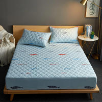 Sábana Impermeable Con Cinturones Elásticos Tamaño Queen/King Color Sólido Protector De Matrícula Para Cama Doble - details 22
