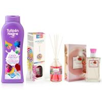 LOTE Gel baño Candy "Tulipán Negro" + Ambientador Piruleta + Fragancia Chicle "Prady" - details 1