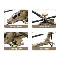 Bloques De Construcción De Helicóptero AH-64 259 Piezas Juguetes De Artesanía Para Niños Y Adultos Regalo De Navidad - details 1