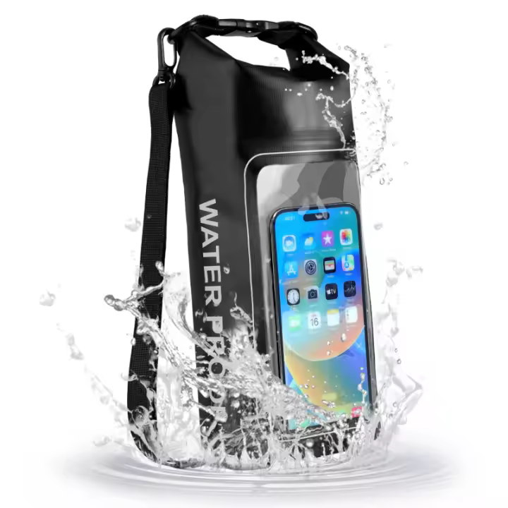 Bolsa Secadora De Mano 2L PVC Para Natación Y Actividades Al Aire Libre Impermeable Con Pantalla Táctil Para Kayak Trekking Rafting Surfing Y Navegación - 1