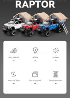 Modelo De Coche De Camping RV F150 Raptor 1/24 Escala Con 6 Puertas Abiertas Juguete De Metal Para Niños Regalo De Cumpleaños Con Luz Y Sonido - details 1