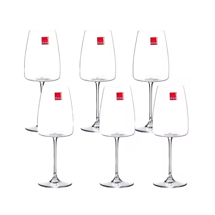 6 Copas de vino 67 cl. cristal transparente 24 cm. alto boca copa 6.5 cm. diámetro - 1