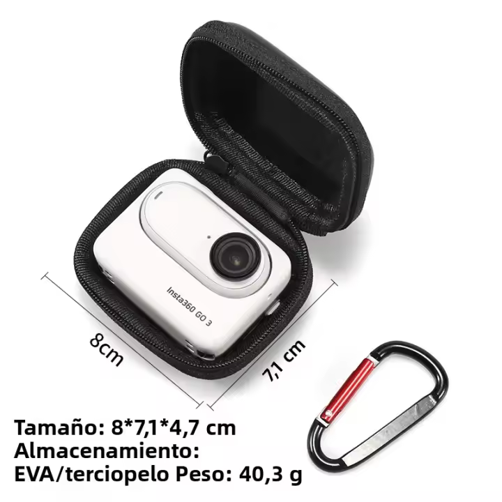 Bolsa De Almacenamiento Personalizada Para Cámara Insta360 GO 3/3s Accesorio De Equipamiento De Fotografía De PU Cuero Portátil Con Cierre De Cremallera - 1
