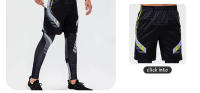 Pantalones De Rendija Para Correr Para Hombre Deporte Secado Rápido Gimnasio Fitness Tiras De Entrenamiento Correr Deportes Pantalones Compresión - details 3
