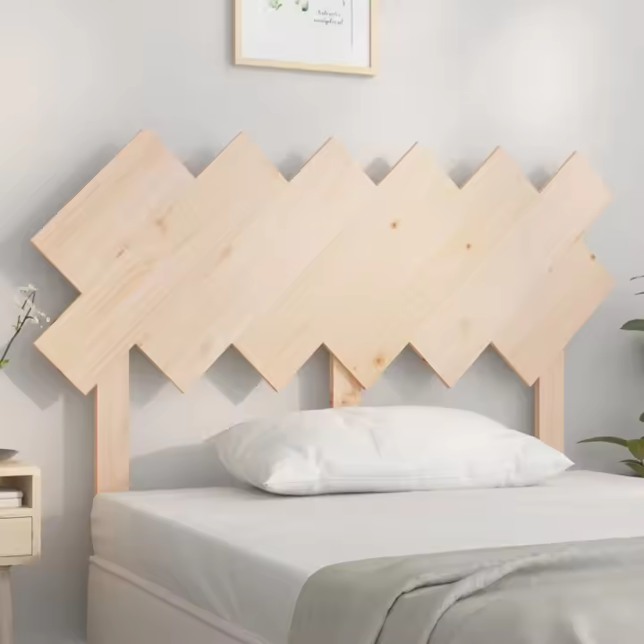 vidaXL Cabecero de cama madera maciza de pino 122,5x3x80,5 cm - 1