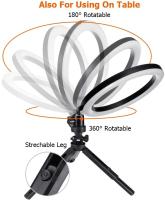 Luz De Anillo Para Selfie LED 10 Pulgadas Con Soporte Para Teléfono Lámpara Fotográfica Para Video De Tiktok Y Streaming - details 5