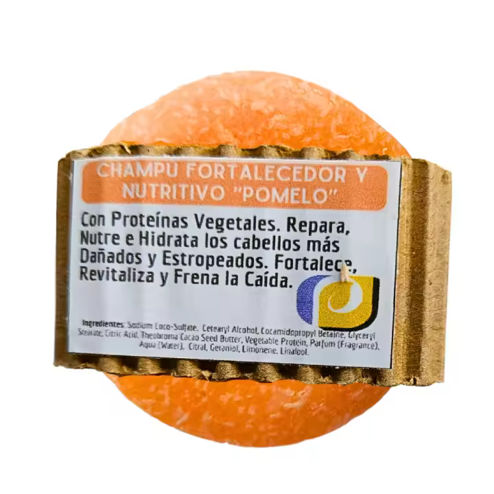 Champú Sólido Fortalecedor y Nutritivo. Proteínas Vegetales. Pumarshop Cinnia Natura. Fragancia Pomelo - 1