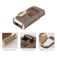 Afeitadora Eléctrica Profesional Para Hombres Recargable Trimmer De Barba Portátil Mini Cuero Cuchilla De Afeitar Cómodo Velocidad Fija - details 5