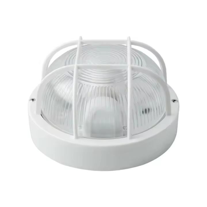 APLIQUE REDONDO EXTERIOR IP54 E27 BRANCO - 1