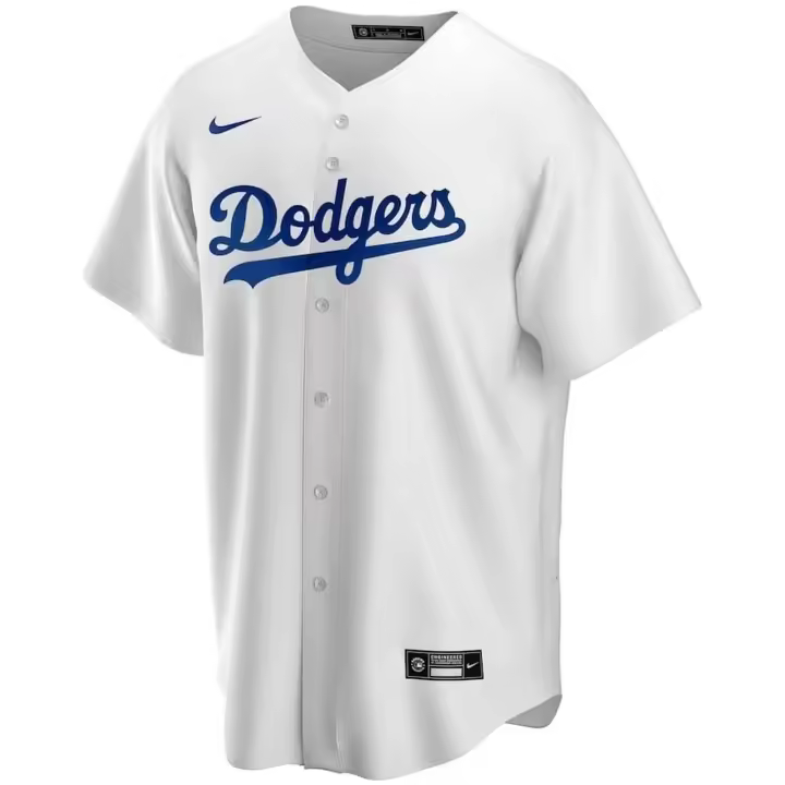 Camiseta de Manga Corta Nike La Dodgers Official Replica Home para hombre en color blanco - 1