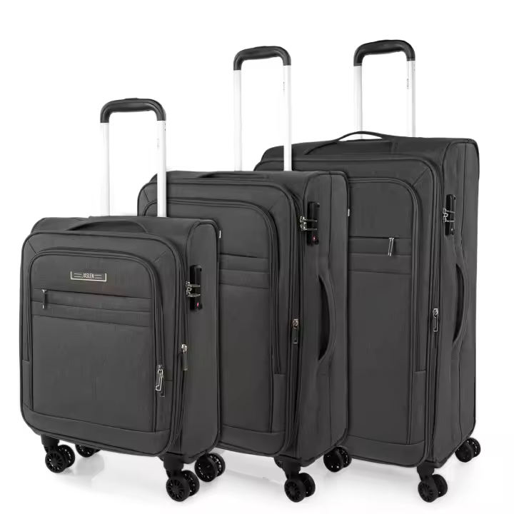 Jaslen - Juego Maletas De Viaje. Set Maletas De Viaje. Maleta Grande, Maleta Mediana Y Maleta Cabina Con Ruedas. Material EVA Resistente Y Ligera. Candado Combinación 101100 - 1