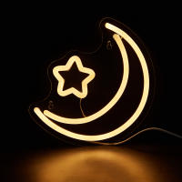 Lámpara LED Neón Chi-buy Luna Potenciada Por USB Luz Nocturna 3D Para Decoración De Pared Habitación Juego Dormitorio Sala - details 3