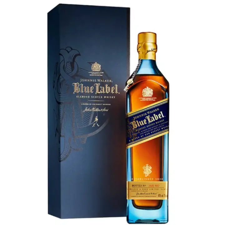 JOHNNIE WALKER BLUE LABEL CON ESTUCHE - 1