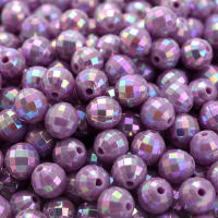 Talares Acrílicos Redondos Facetados AB Color 6mm 8mm 100/200 Piezas Para Fabricación De Joyas Pulseras Collares Hechas a Mano - details 11