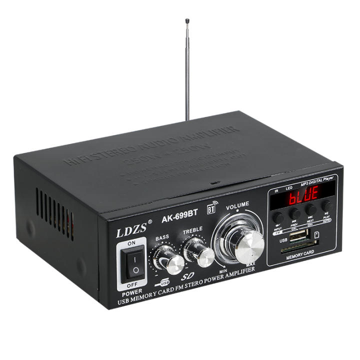 Amplificador De Audio Digital 699BT 800W 2 Canales Bluetooth 5.0 HiFi FM Subwoofer Estéreo Para Casa Y Carro Con Auto Music