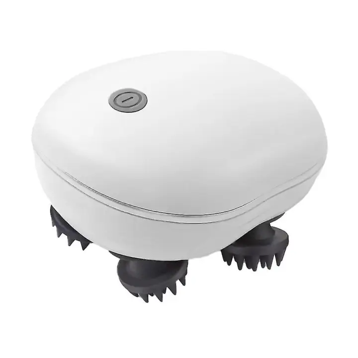 Masajeador de cabeza Eléctrico portátil para el Alivio del estrés del cencimiento del Cabello (Blanco) - 1