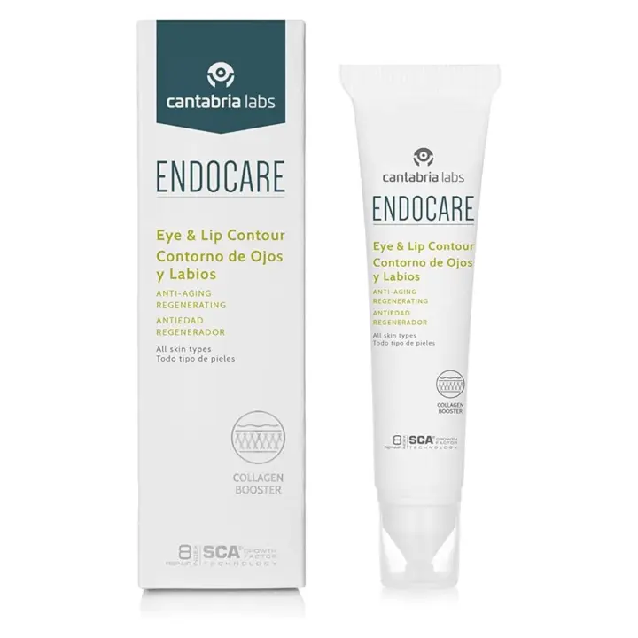 Endocare Contorno de Ojos y Labios / Crema Antiarrugas, Antiojeras, Antibolsas, Regeneradora y Revitalizante, Rápida Absorción, Tacto Sedoso, 15 ml - 1
