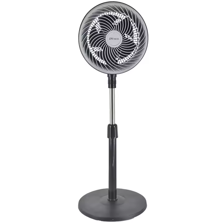 Ventilador de pie 10", 70W, 3 aspas aluminio, 3 velocidades, oscilante, altura 130cm, silencioso LoLek - 1