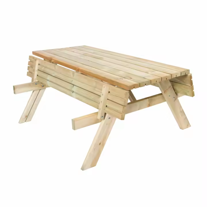 Mesa de Picnic Gardiun en Madera Maciza 200x154x74 Cm - 1