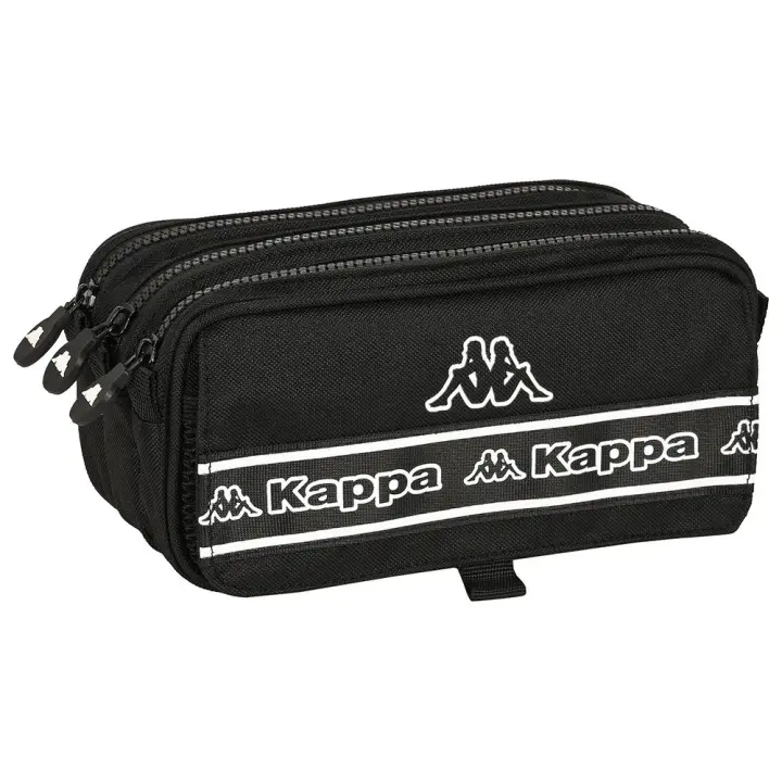 Safta Estuche Triple Grande Para Lápices Basics Negro Kappa - 1