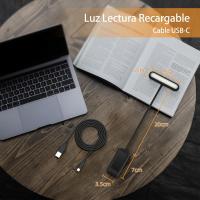 Luz De Libro Recargable USB 14 LEDs Luz De Lectura Portátil Con Clip Flexible Iluminación Cálida Y Fría Para Lectura Nocturna - details 1