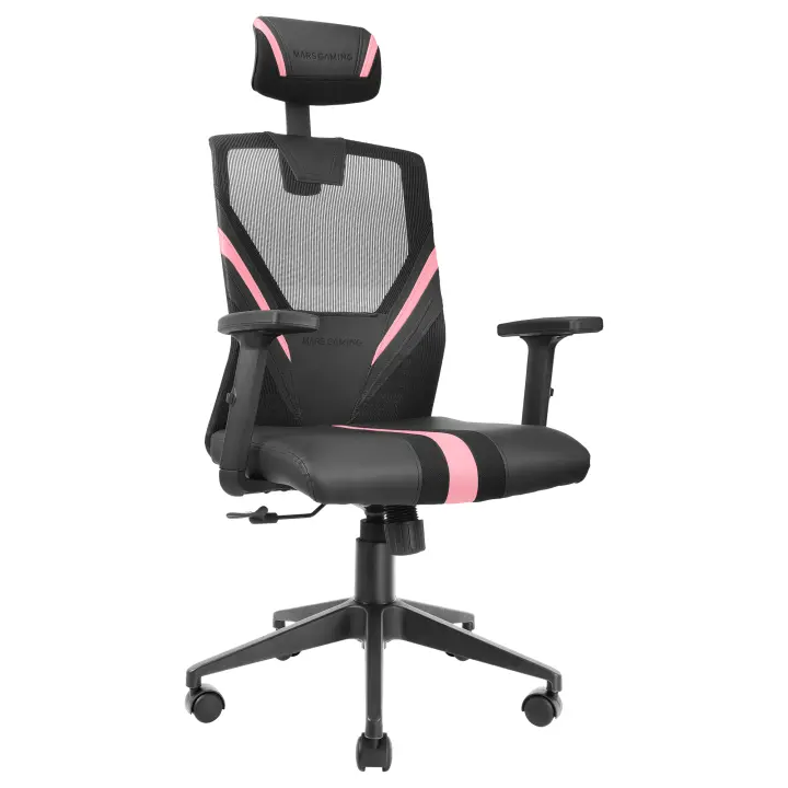 Mars Gaming MGC-ERGO, Silla Gaming Ergonómica, Malla Transpirable, Respaldo Reclinable, Soportes Ajustables Cervical, Lumbar y Reposabrazos, Silla Gaming en 7 Colores - 1