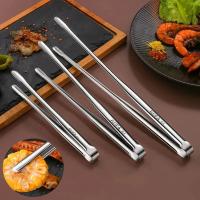 Pinzas De Barbecue De Acero Inoxidable Antideslizantes Para Cocinar Portable Para Picnic Tweezers De Sándwich De Carne Pinza Para Ensalada Y Pan Adecuadas Para La Cocina - details 0