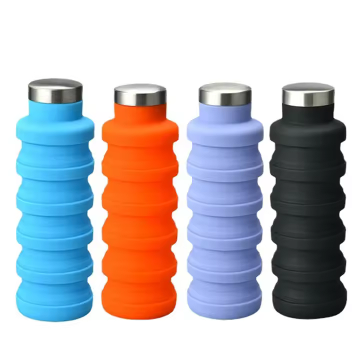 Botella De Agua Plegable Y Reutilizable 1pc BPA Free De Silicona Para Excursiones Al Aire Libre Y Montañismo Viajes Portátil Taza - 1