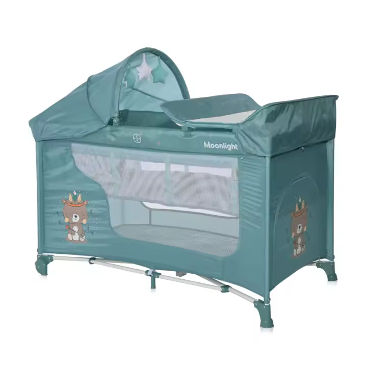 Cuna de Viaje Lorelli Moonlight PLUS 2 Level con vestidor, dos niveles y apertura lateral - 1