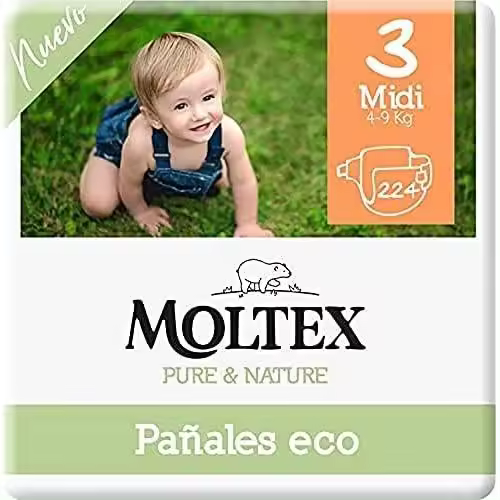 Pañal Moltex Pure & Nature TSLLS 3 (4-10KG) 56 UDS - 1