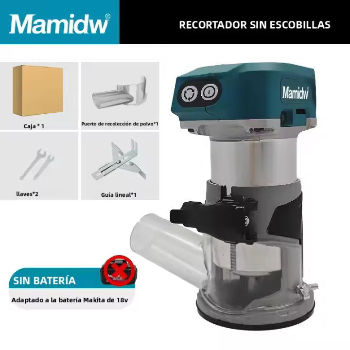 Mamidw Trimmer De Lamina Sin Escobillas Y Cordón 30000RPM 18V Herramienta Eléctrica Para Carpintero Y Makita Sin Batería - 1